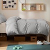 image:imageBedsure Duvet Cover Queen Size 1Pc Soft Double Brushed Bedding Black05  Silver Grey