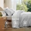 image:imageBedsure Duvet Cover Queen Size 1Pc Soft Double Brushed Bedding Black05  Silver Grey