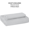 image:imageBedsure Duvet Cover Queen Size 1Pc Soft Double Brushed Bedding Black05  Silver Grey