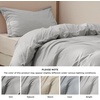 image:imageBedsure Duvet Cover Queen Size 1Pc Soft Double Brushed Bedding Black05  Silver Grey