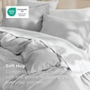 image:imageBedsure Duvet Cover Queen Size 1Pc Soft Double Brushed Bedding Black05  Silver Grey
