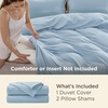 image:imageBedsure Duvet Cover Queen Size 1Pc Soft Double Brushed Bedding Black06  Baby Blue