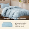 image:imageBedsure Duvet Cover Queen Size 1Pc Soft Double Brushed Bedding Black06  Baby Blue