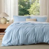 image:imageBedsure Duvet Cover Queen Size 1Pc Soft Double Brushed Bedding Black06  Baby Blue