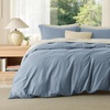 image:imageBedsure Duvet Cover Queen Size 1Pc Soft Double Brushed Bedding Black06  Dusty Blue