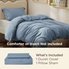 image:imageBedsure Duvet Cover Queen Size 1Pc Soft Double Brushed Bedding Black06  Dusty Blue