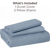 image:imageBedsure Duvet Cover Queen Size 1Pc Soft Double Brushed Bedding Black06  Dusty Blue