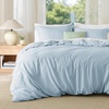 image:imageBedsure Duvet Cover Queen Size 1Pc Soft Double Brushed Bedding Black06  Light Blue