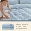 image:imageBedsure Duvet Cover Queen Size 1Pc Soft Double Brushed Bedding Black06  Light Blue