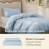 image:imageBedsure Duvet Cover Queen Size 1Pc Soft Double Brushed Bedding Black06  Light Blue