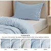 image:imageBedsure Duvet Cover Queen Size 1Pc Soft Double Brushed Bedding Black06  Light Blue