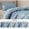 image:imageBedsure Duvet Cover Queen Size 1Pc Soft Double Brushed Bedding Black06  Mineral Blue