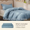 image:imageBedsure Duvet Cover Queen Size 1Pc Soft Double Brushed Bedding Black06  Mineral Blue