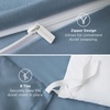 image:imageBedsure Duvet Cover Queen Size 1Pc Soft Double Brushed Bedding Black06  Mineral Blue