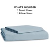 image:imageBedsure Duvet Cover Queen Size 1Pc Soft Double Brushed Bedding Black06  Mineral Blue