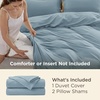 image:imageBedsure Duvet Cover Queen Size 1Pc Soft Double Brushed Bedding Black06  Mineral Blue