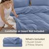 image:imageBedsure Duvet Cover Queen Size 1Pc Soft Double Brushed Bedding Black06  Slate Blue