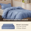 image:imageBedsure Duvet Cover Queen Size 1Pc Soft Double Brushed Bedding Black06  Slate Blue