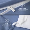 image:imageBedsure Duvet Cover Queen Size 1Pc Soft Double Brushed Bedding Black06  Slate Blue
