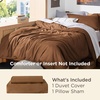 image:imageBedsure Duvet Cover Queen Size 1Pc Soft Double Brushed Bedding Black07  Brown