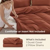 image:imageBedsure Duvet Cover Queen Size 1Pc Soft Double Brushed Bedding Black07  Burnt Orange