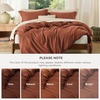 image:imageBedsure Duvet Cover Queen Size 1Pc Soft Double Brushed Bedding Black07  Burnt Orange