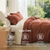 image:imageBedsure Duvet Cover Queen Size 1Pc Soft Double Brushed Bedding Black07  Burnt Orange
