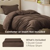 image:imageBedsure Duvet Cover Queen Size 1Pc Soft Double Brushed Bedding Black07  Dark Brown