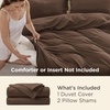 image:imageBedsure Duvet Cover Queen Size 1Pc Soft Double Brushed Bedding Black07  Dark Brown