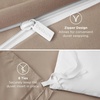 image:imageBedsure Duvet Cover Queen Size 1Pc Soft Double Brushed Bedding Black07  Light Brown