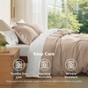 image:imageBedsure Duvet Cover Queen Size 1Pc Soft Double Brushed Bedding Black07  Light Brown
