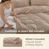 image:imageBedsure Duvet Cover Queen Size 1Pc Soft Double Brushed Bedding Black07  Light Brown