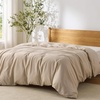 image:imageBedsure Duvet Cover Queen Size 1Pc Soft Double Brushed Bedding Black07  Light Brown