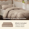 image:imageBedsure Duvet Cover Queen Size 1Pc Soft Double Brushed Bedding Black07  Light Brown