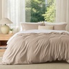 image:imageBedsure Duvet Cover Queen Size 1Pc Soft Double Brushed Bedding Black07  Light Brown