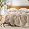 image:imageBedsure Duvet Cover Queen Size 1Pc Soft Double Brushed Bedding Black07  Light Brown