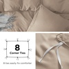 image:imageBedsure Duvet Cover Queen Size 1Pc Soft Double Brushed Bedding Black07  Light Brown