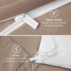 image:imageBedsure Duvet Cover Queen Size 1Pc Soft Double Brushed Bedding Black07  Light Khaki