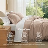 image:imageBedsure Duvet Cover Queen Size 1Pc Soft Double Brushed Bedding Black07  Light Khaki