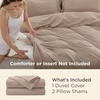 image:imageBedsure Duvet Cover Queen Size 1Pc Soft Double Brushed Bedding Black07  Light Khaki