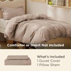 image:imageBedsure Duvet Cover Queen Size 1Pc Soft Double Brushed Bedding Black07  Light Khaki