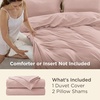 image:imageBedsure Duvet Cover Queen Size 1Pc Soft Double Brushed Bedding Black08  Blush Pink