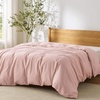 image:imageBedsure Duvet Cover Queen Size 1Pc Soft Double Brushed Bedding Black08  Blush Pink