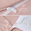 image:imageBedsure Duvet Cover Queen Size 1Pc Soft Double Brushed Bedding Black08  Blush Pink