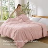 image:imageBedsure Duvet Cover Queen Size 1Pc Soft Double Brushed Bedding Black08  Blush Pink