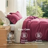 image:imageBedsure Duvet Cover Queen Size 1Pc Soft Double Brushed Bedding Black08  Dark Red
