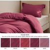 image:imageBedsure Duvet Cover Queen Size 1Pc Soft Double Brushed Bedding Black08  Dark Red