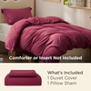 image:imageBedsure Duvet Cover Queen Size 1Pc Soft Double Brushed Bedding Black08  Dark Red