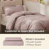 image:imageBedsure Duvet Cover Queen Size 1Pc Soft Double Brushed Bedding Black08  Dusty Rose