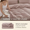 image:imageBedsure Duvet Cover Queen Size 1Pc Soft Double Brushed Bedding Black08  Dusty Rose